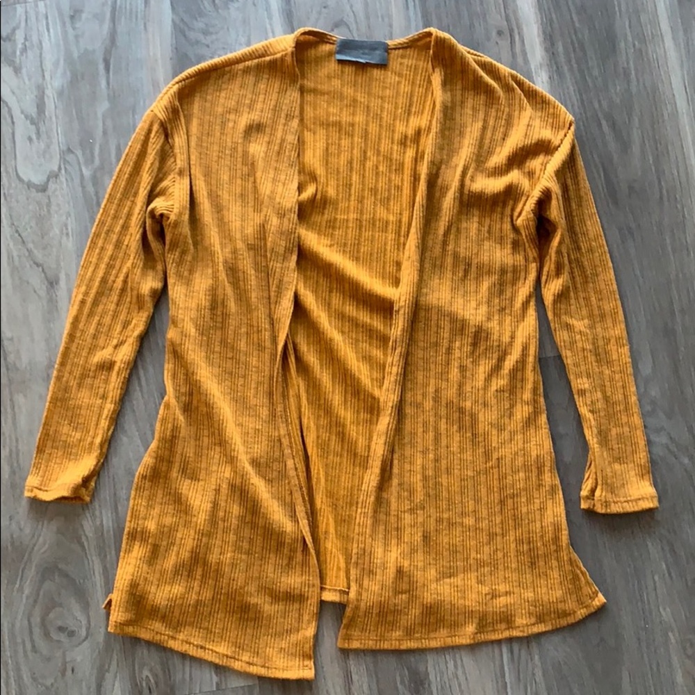 Mustard Cardigan with Belt from Sunday in Brooklyn